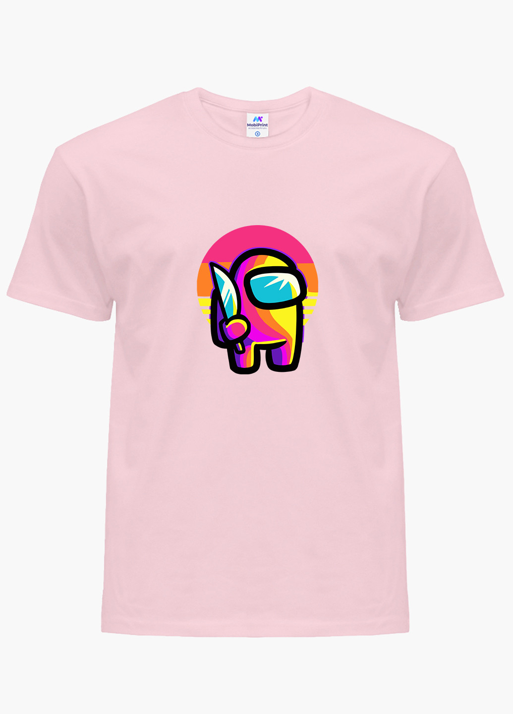 Розовая демисезонная футболка детская безликий бог каонаси унесённые призраками (spirited away)(9224-2831) MobiPrint