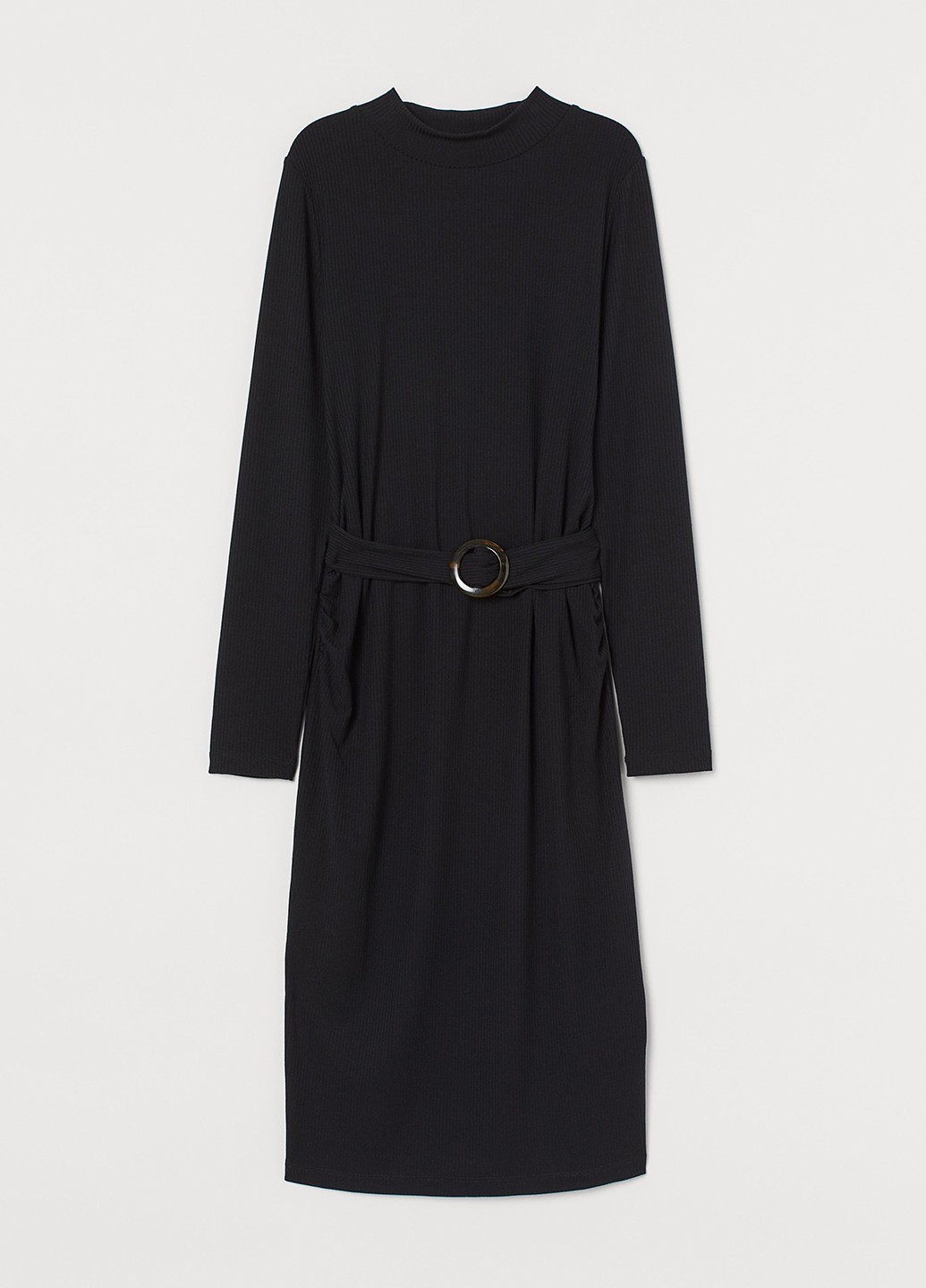 Черное кэжуал платье для беременных силуэтная H&M однотонное