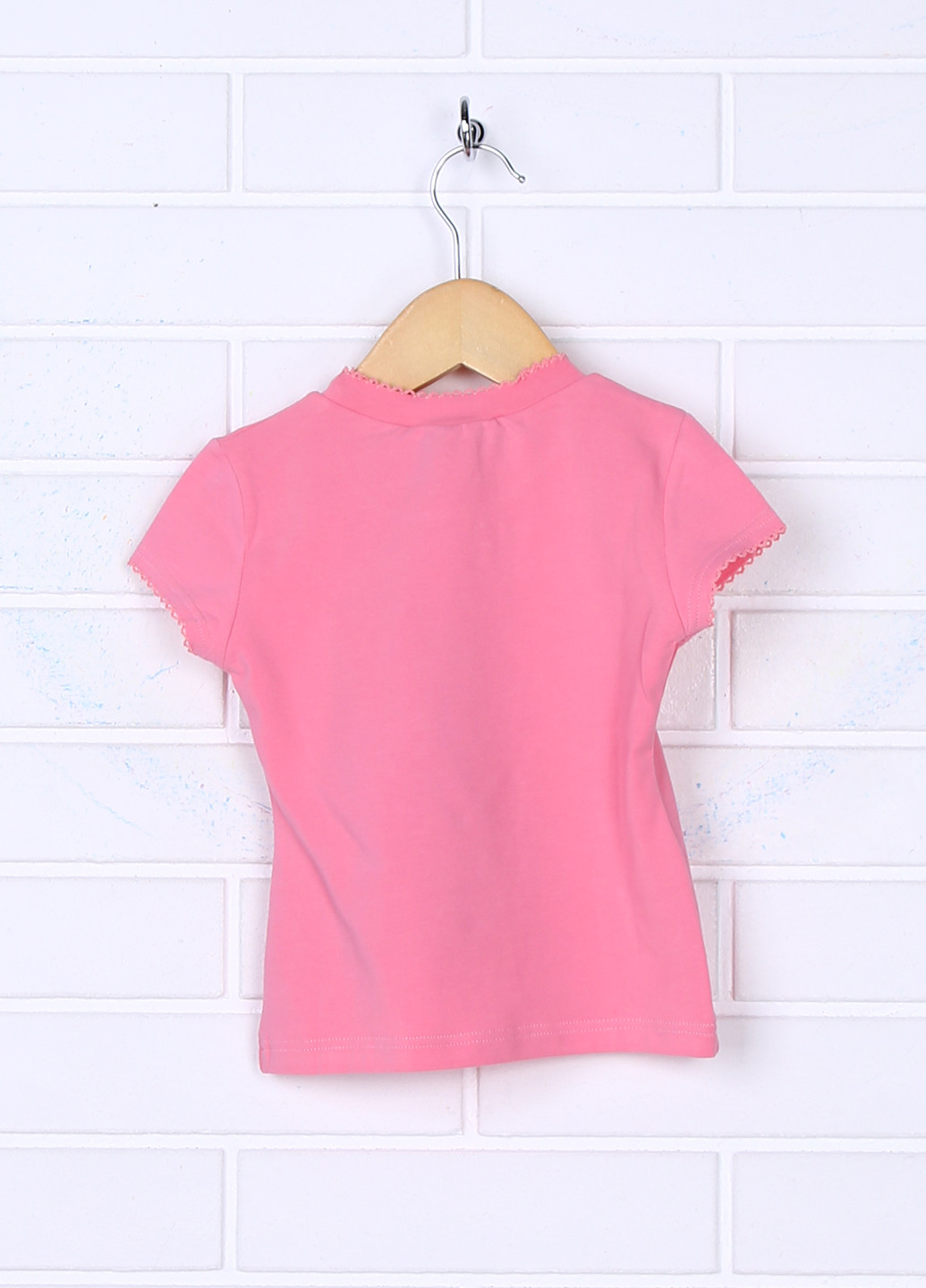Розовая летняя футболка с коротким рукавом Quis Quis