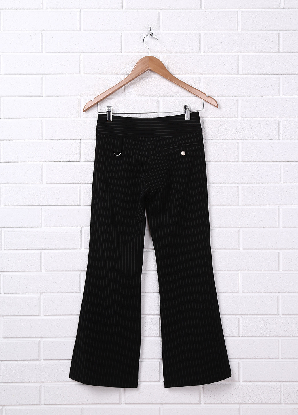 Черные кэжуал демисезонные прямые брюки Mix Big
