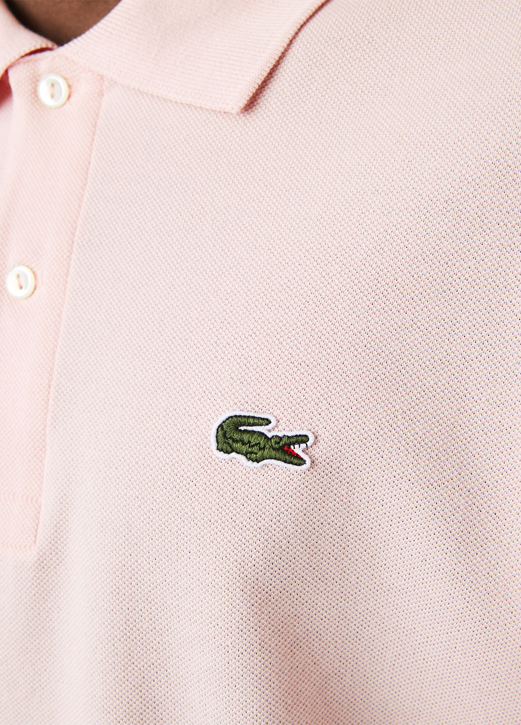 Светло-розовая футболка-поло для мужчин Lacoste с логотипом