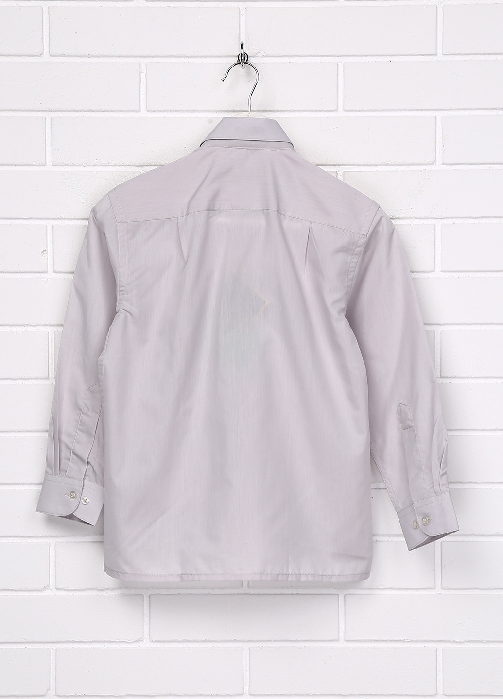 Светло-серая классическая рубашка однотонная Pan Felo с длинным рукавом