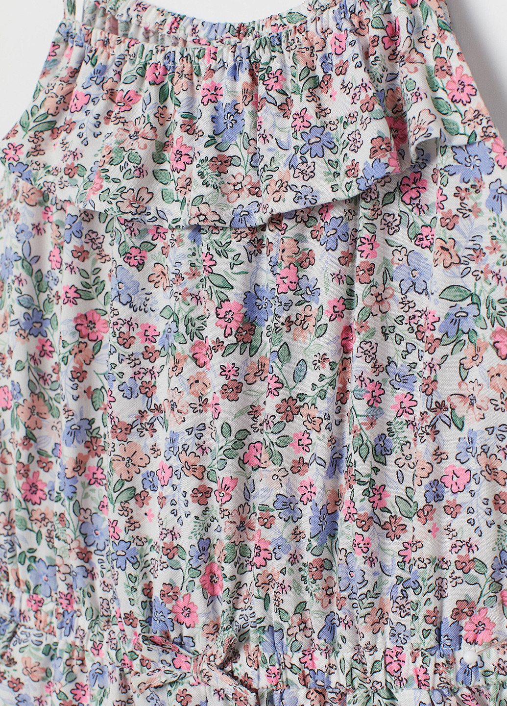 Комбінезон H&M комбінезон-шорти квітковий комбінований кежуал віскоза