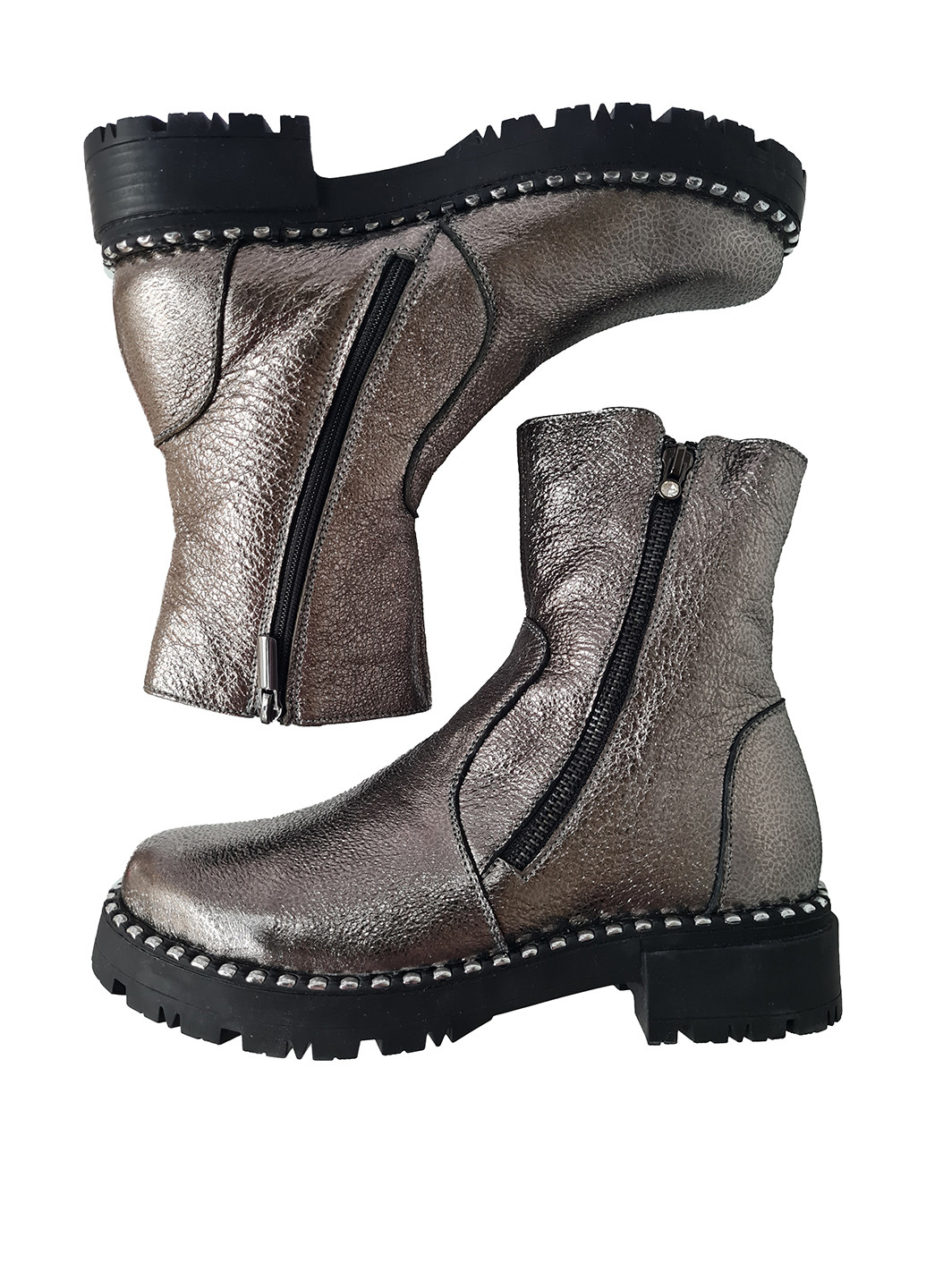 Серебряные повседневные зимние ботинки N-Style