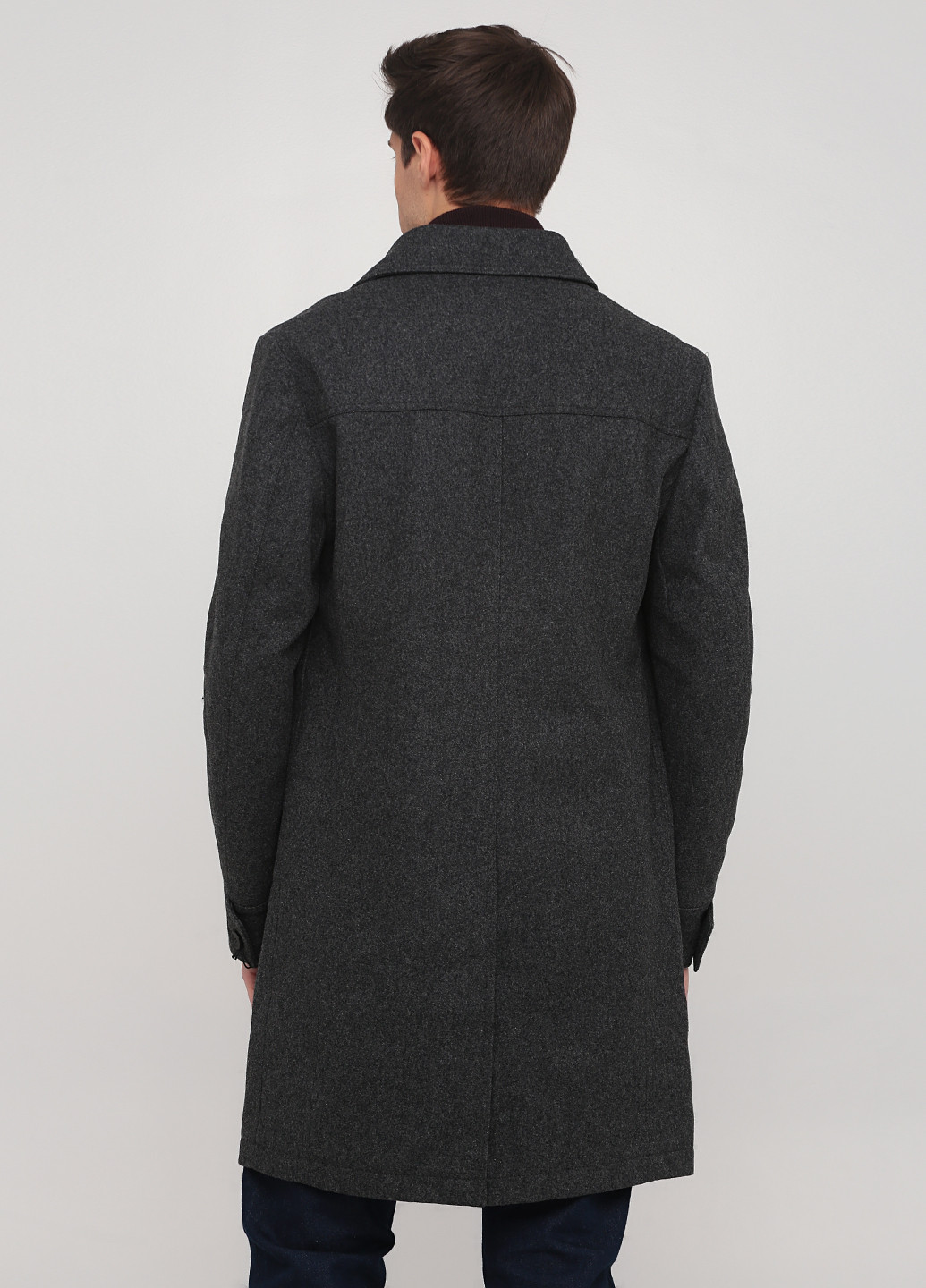 Темно-серое демисезонное Пальто однобортное Drykorn