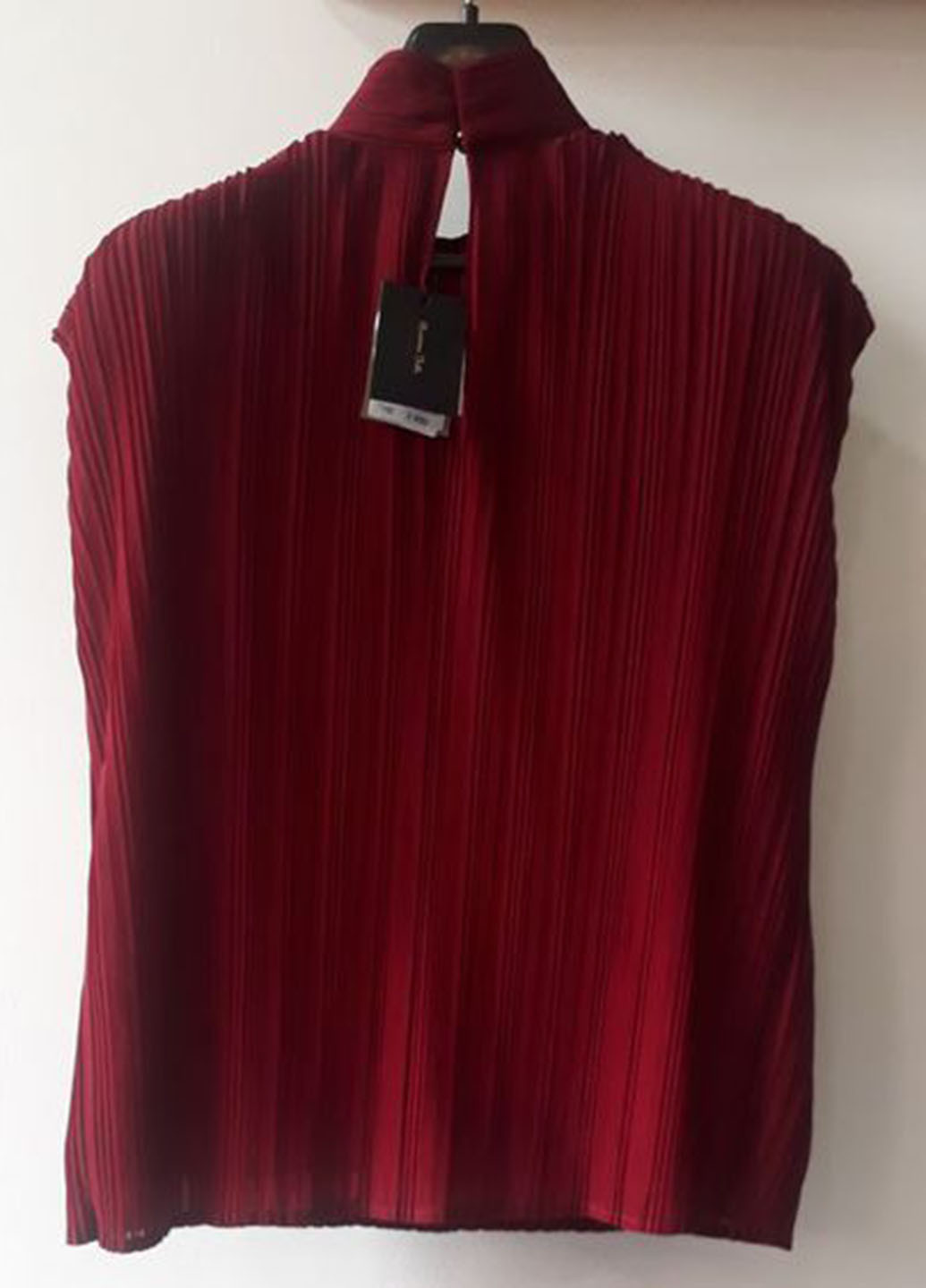 Бордовая летняя блуза Massimo Dutti