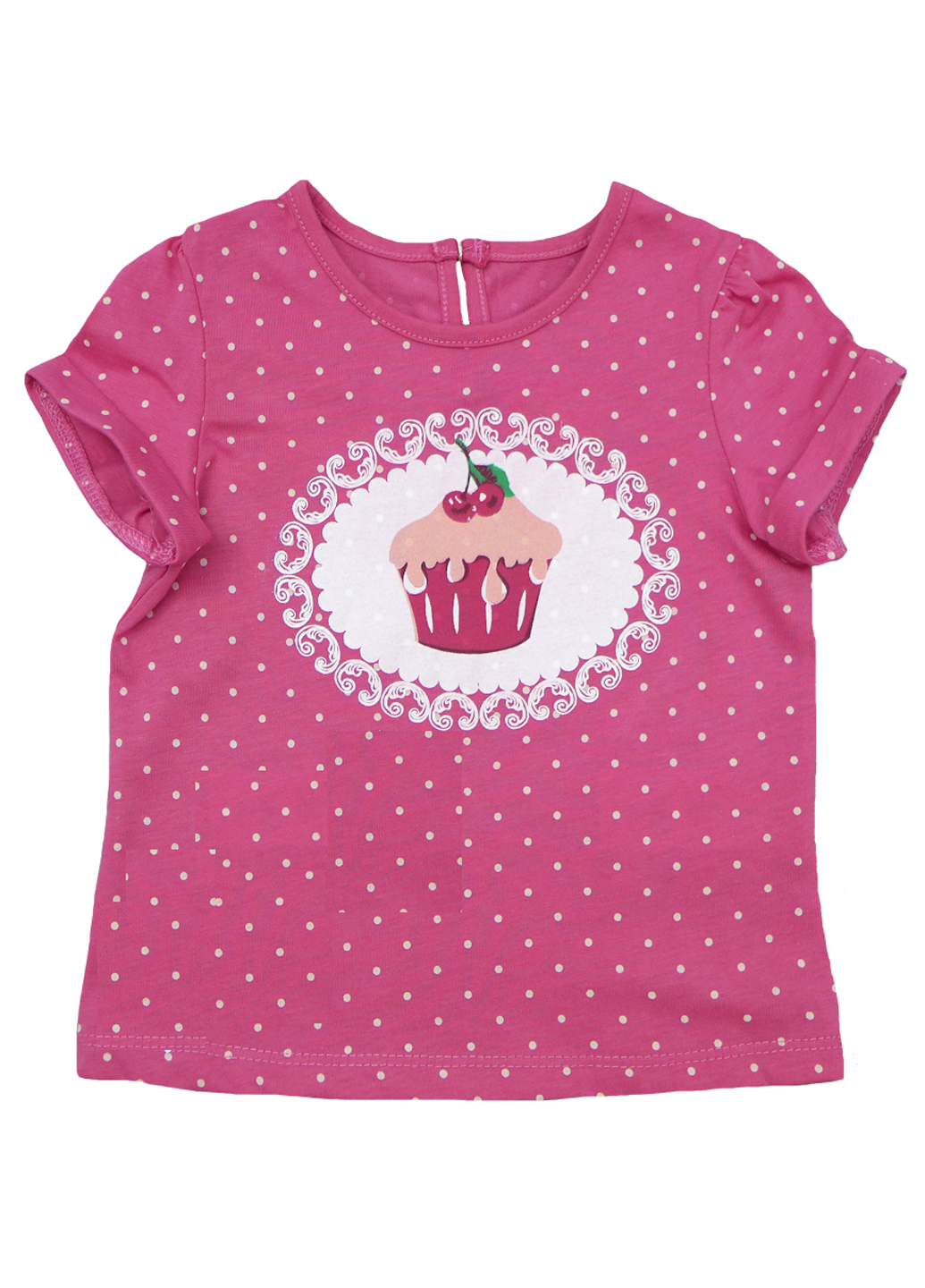 Темно-розовая летняя футболка с коротким рукавом Бемби
