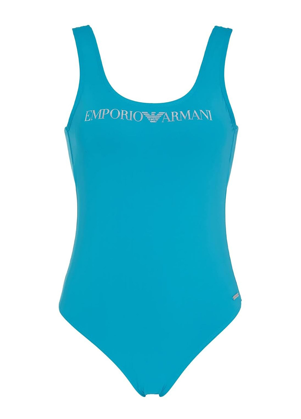 Блакитний літній купальник суцільний, танк Emporio Armani