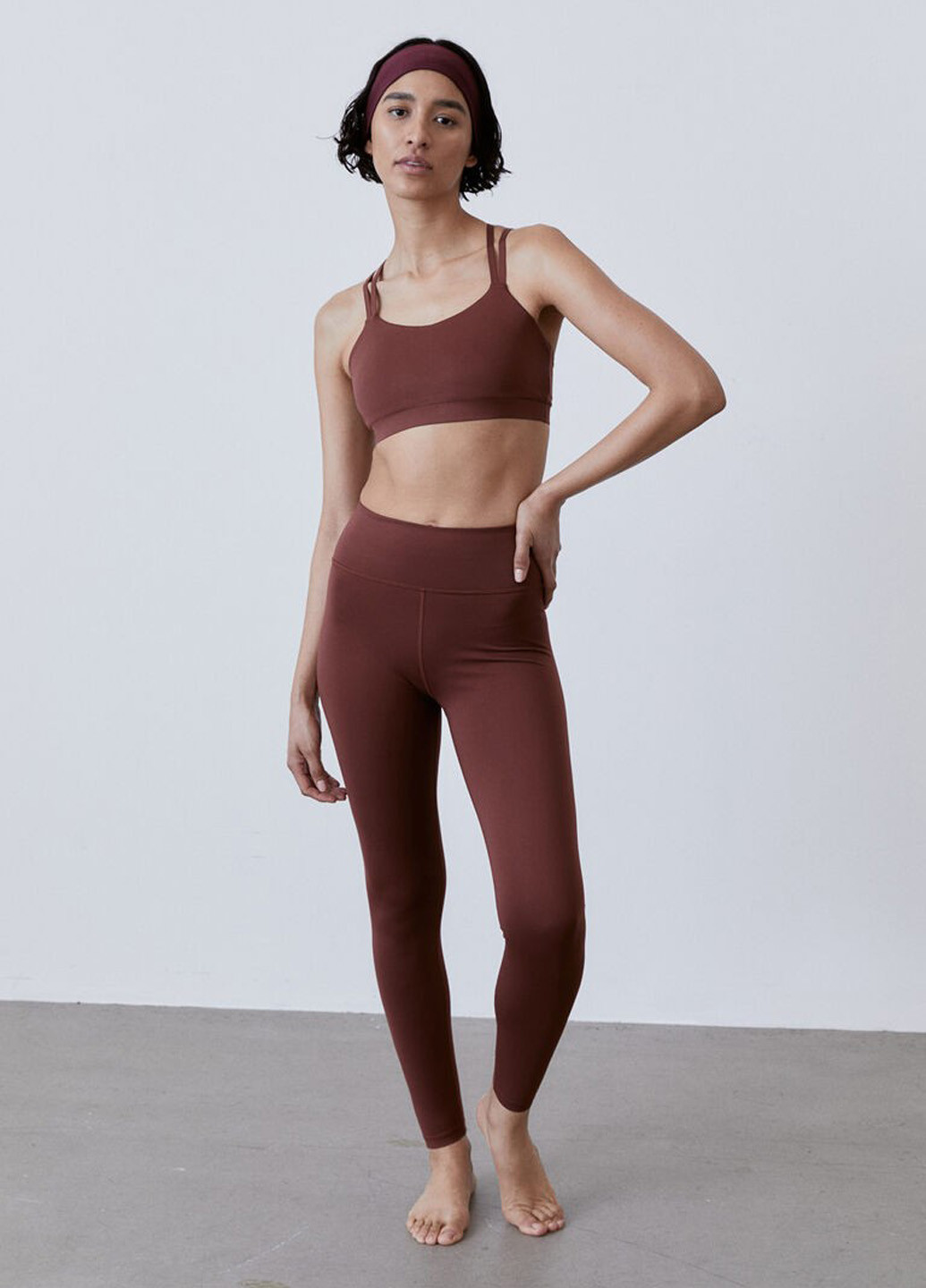 Коричневые демисезонные леггинсы H&M