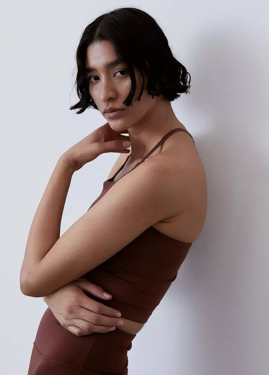 Коричневые демисезонные леггинсы H&M