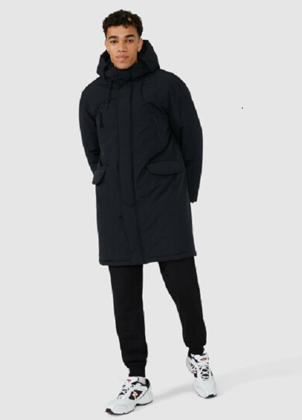 Черная зимняя куртка redherring