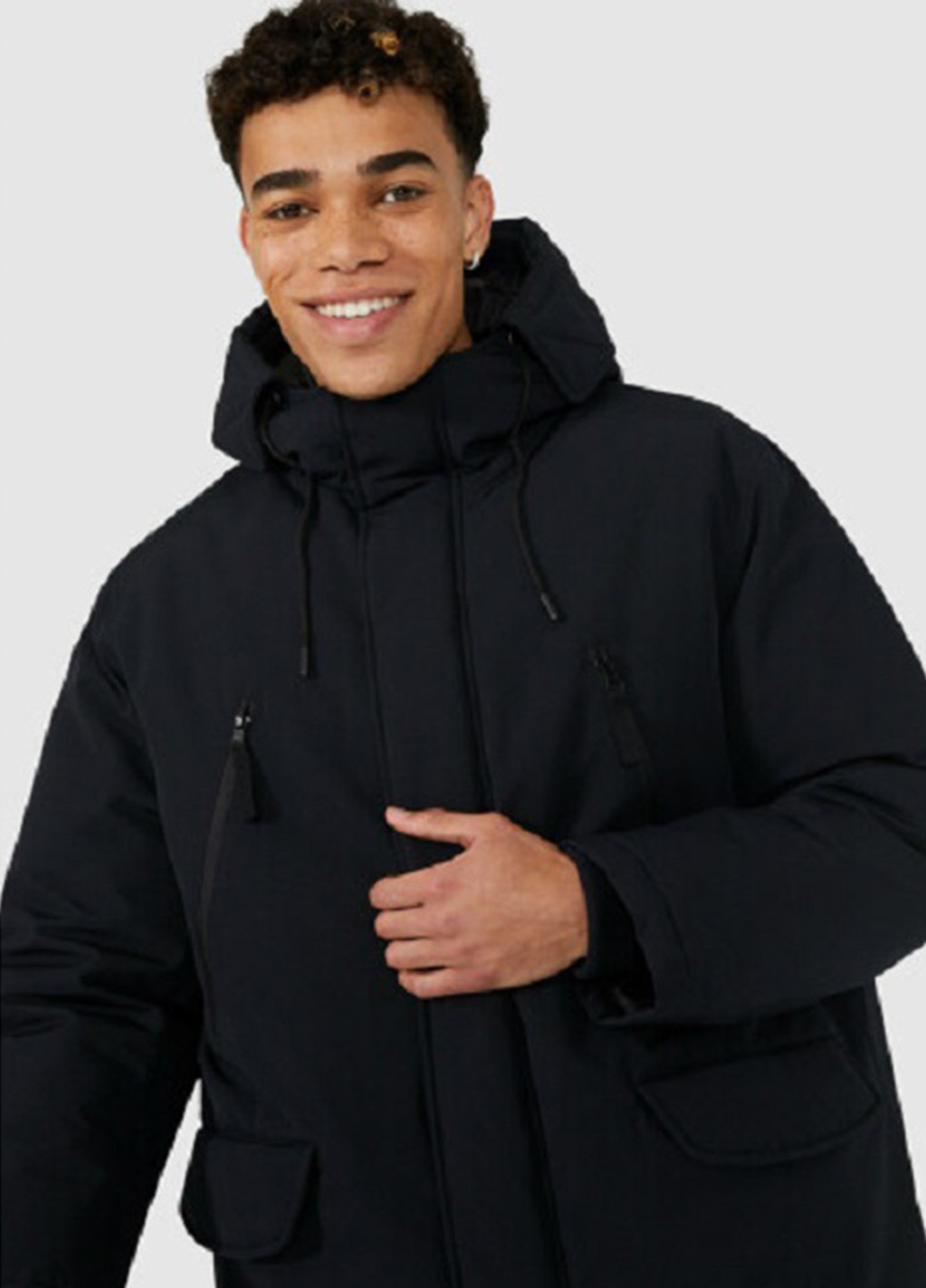 Черная зимняя куртка redherring