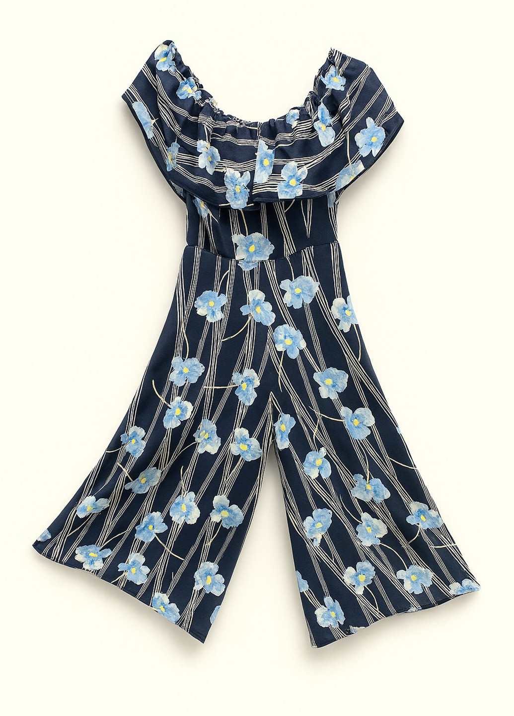 Комбінезон Babylon комбінезон-брюки квітковий темно-синій кежуал віскоза