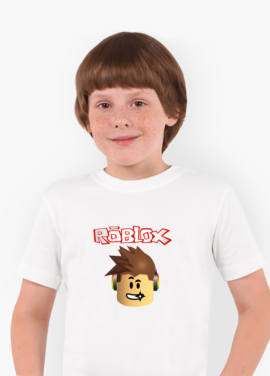 Біла демісезонна футболка дитяча роблокс (roblox) (9224-1713) MobiPrint