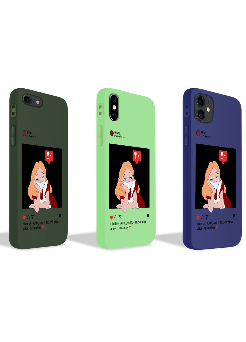 Чехол силиконовый Apple Iphone X Алиса в маске Дисней Карантин (Disney Quarantine) (6129-1419) MobiPrint (219776184)