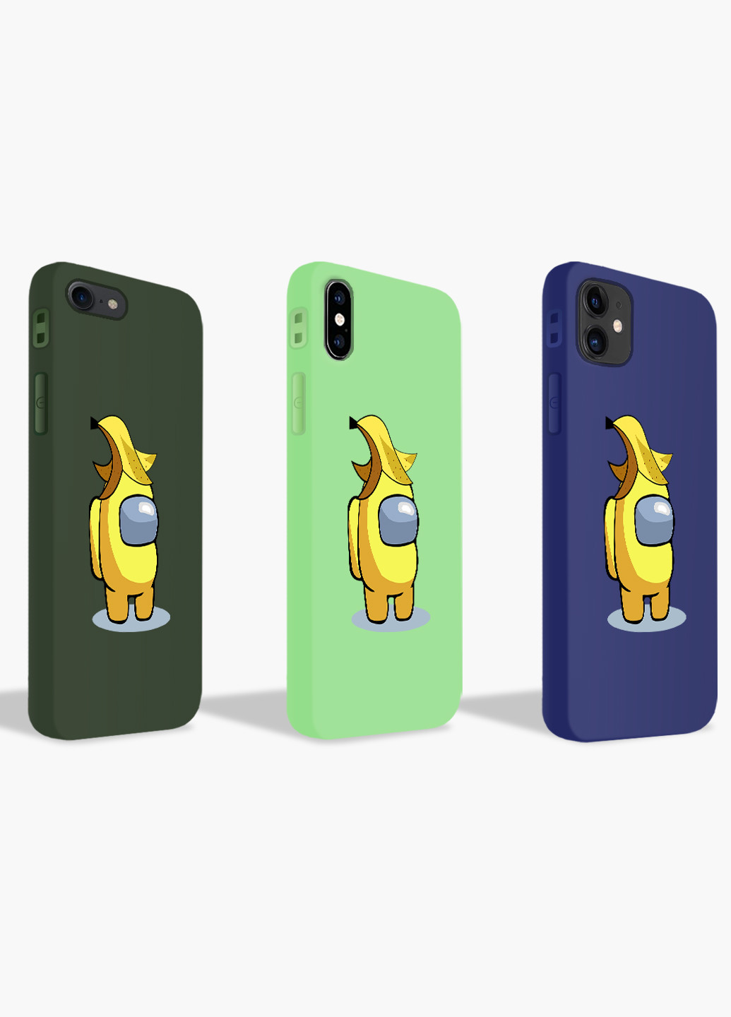 Чехол силиконовый Apple Iphone X Амонг Ас Желтый (Among Us Yellow) (6129-2416) MobiPrint (219565568)
