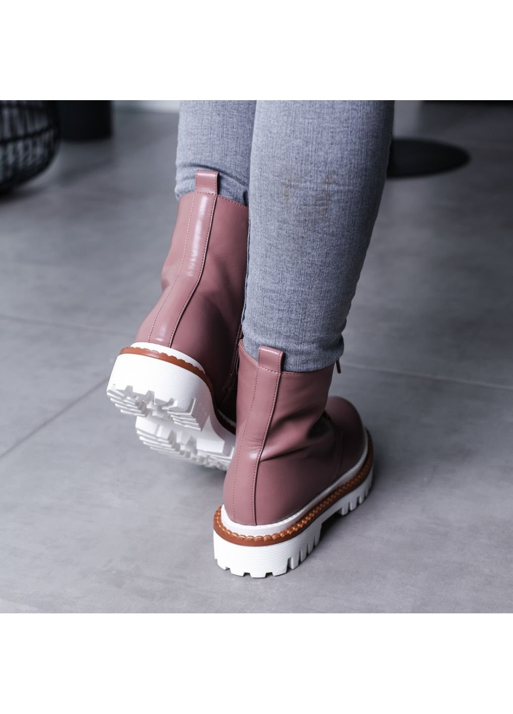 Осенние ботинки женские chrisley 3461 40 25,5 см бежевый Fashion из искусственной кожи