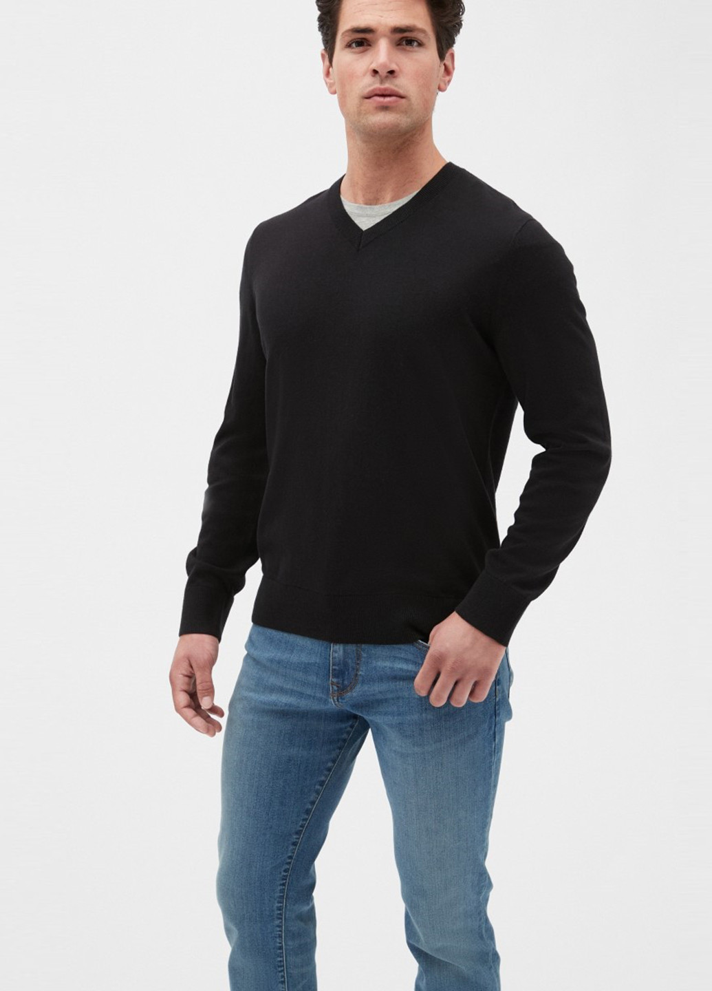 Чорний демісезонний пуловер пуловер Gap