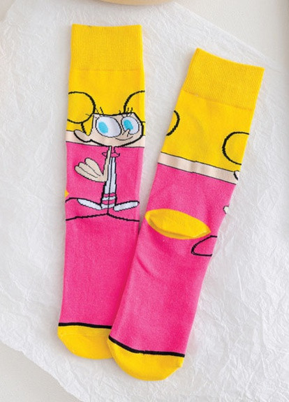 Комбинированные носки mavkasocks яркие и стильные девица 1 пара Happy Socks анималистичные (252194197)