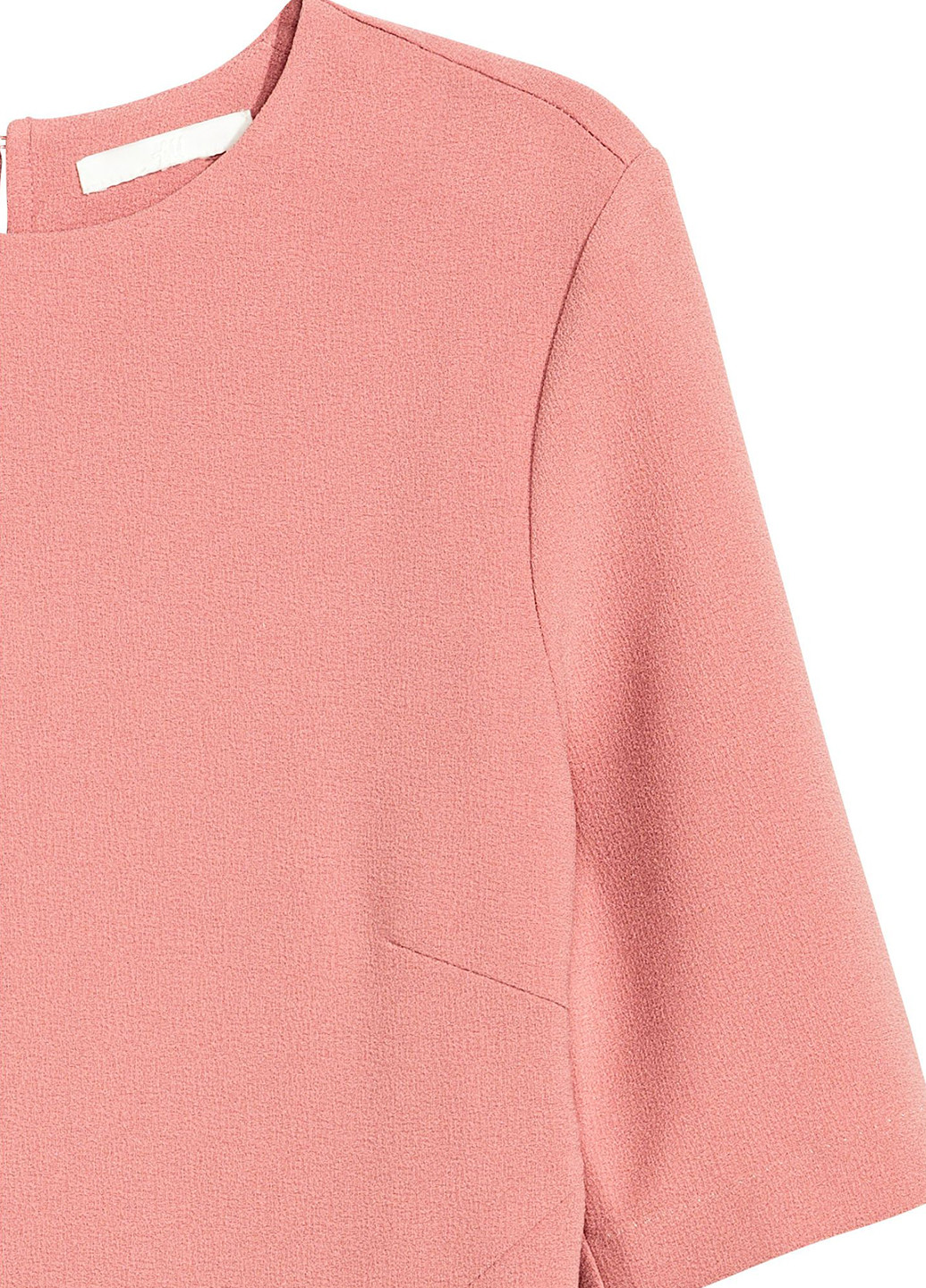 Светло-розовое кэжуал платье футляр H&M однотонное