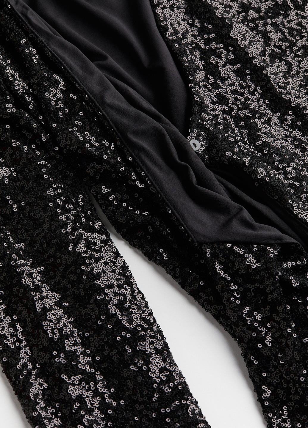 Чорна святковий, коктейльна, вечірня сукня на запах H&M однотонна