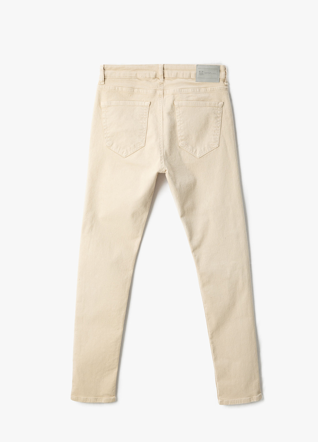 Бежевые демисезонные зауженные джинсы KOTON