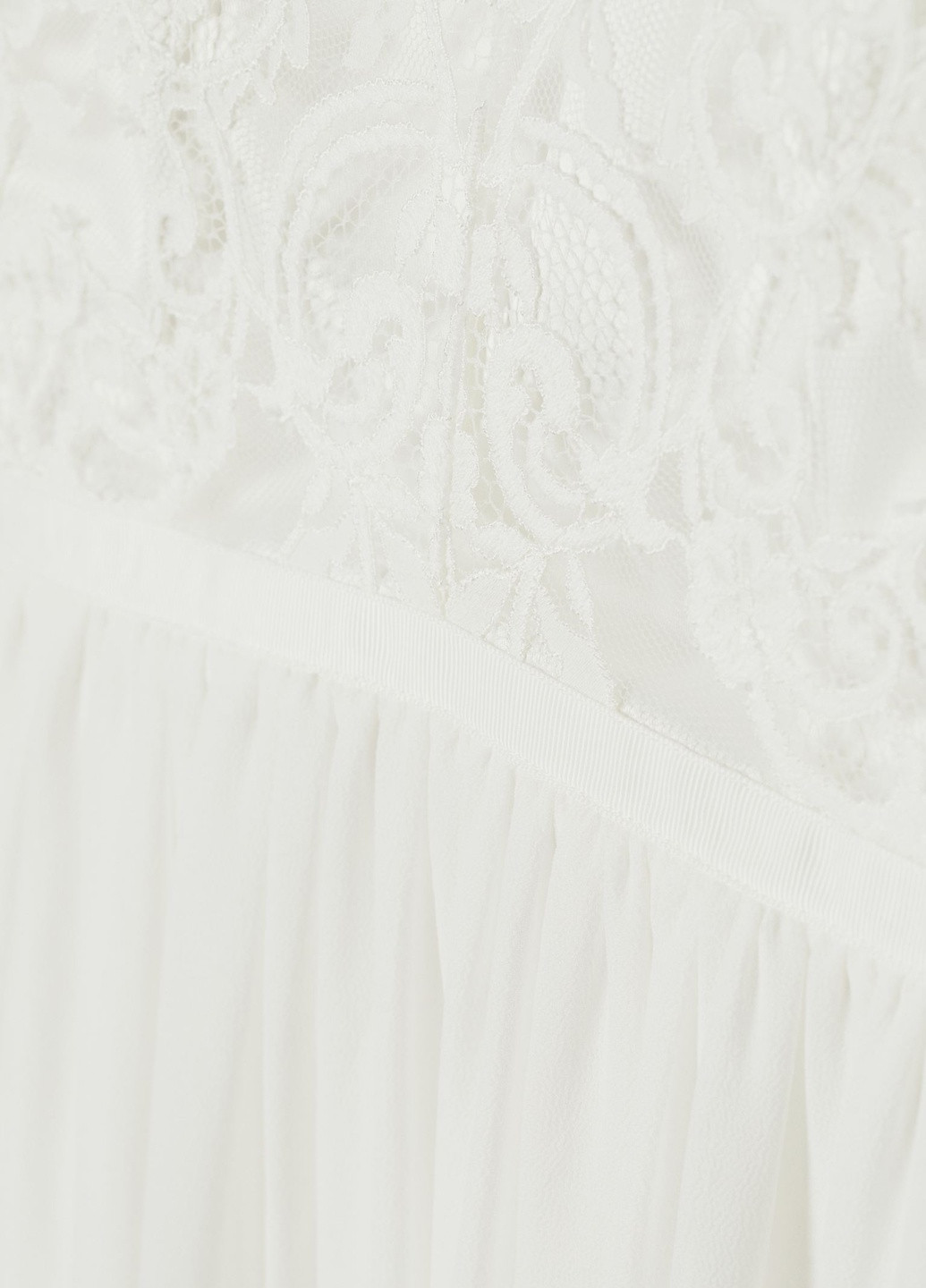 Білий весільна сукня весільна мереживна H&M однотонна