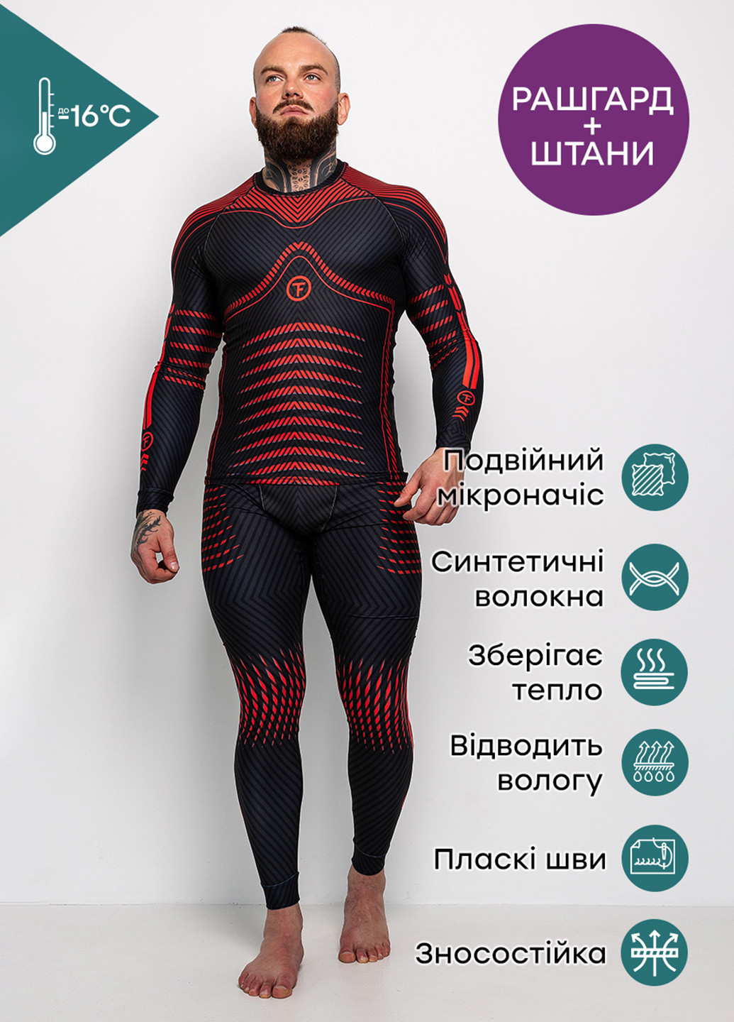 Термокостюм (рашгард, кальсони) TOTALFIT (303451094)