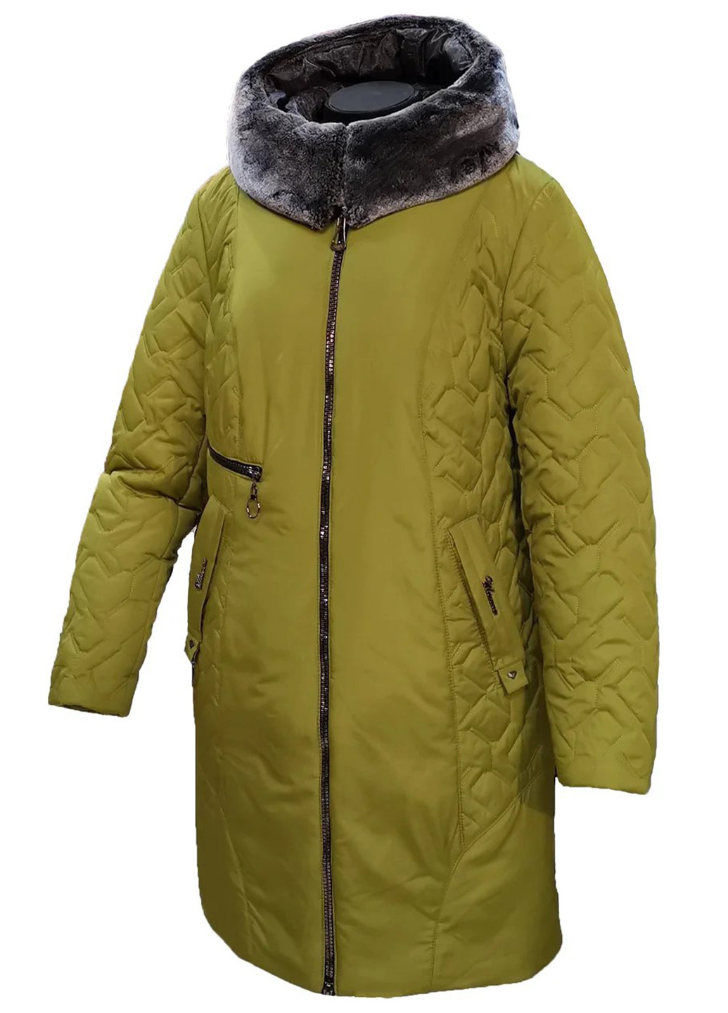 Салатовый зимний Пуховик No Brand