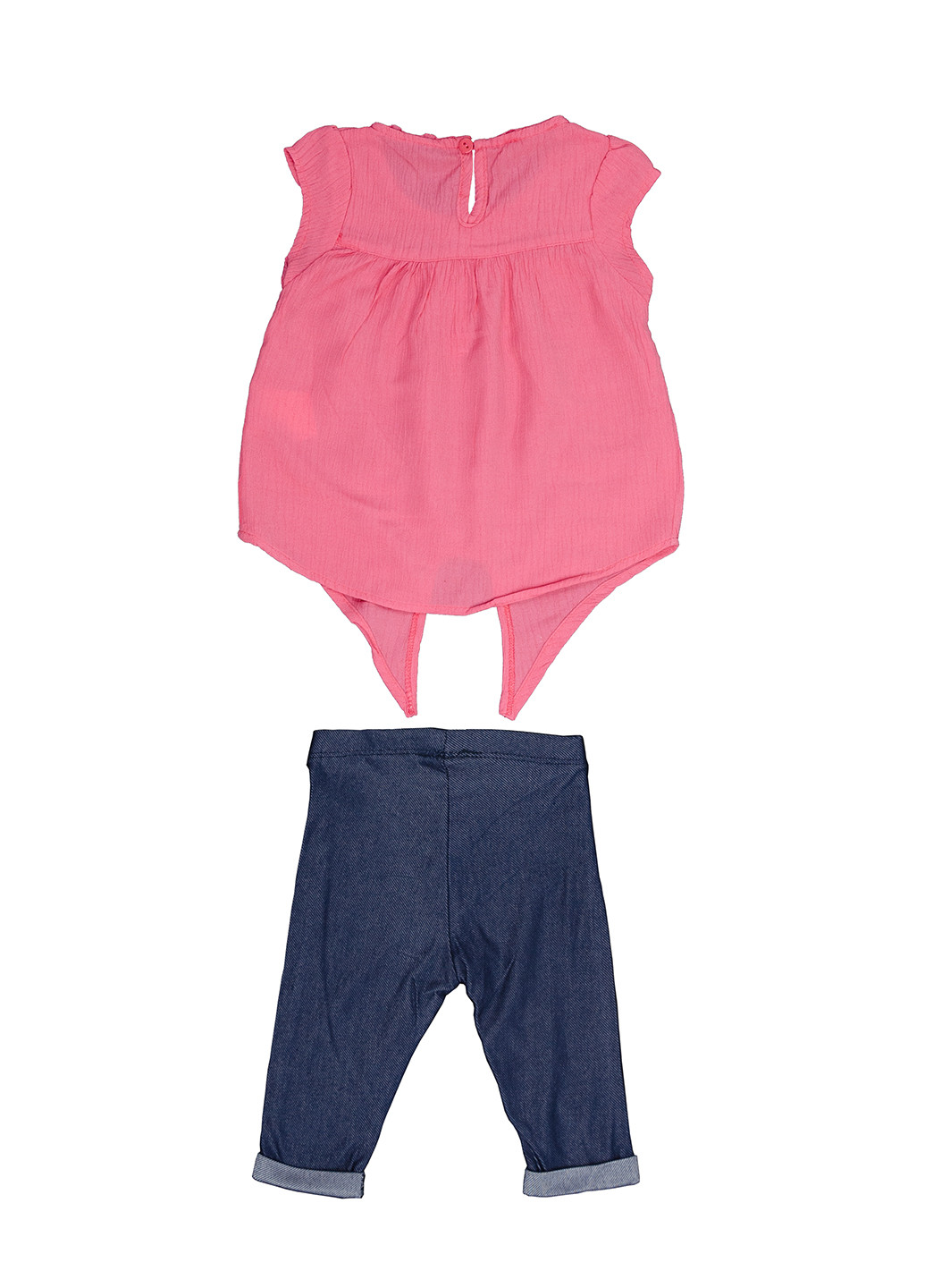 Рожевий літній комплект для дівчинки (блуза, бриджі) Turkey