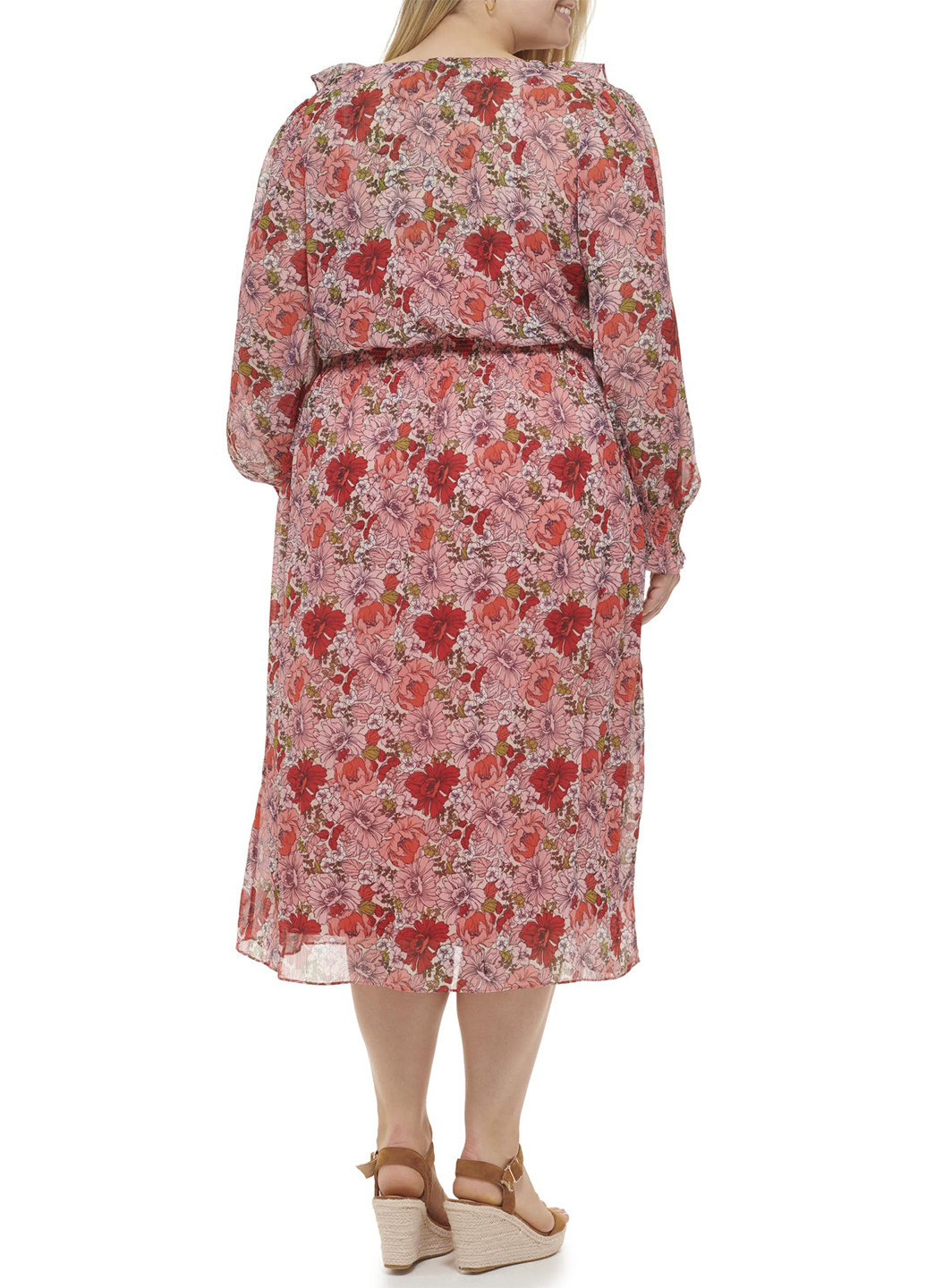 Рожево-коричнева кежуал сукня а-силует Tommy Hilfiger з квітковим принтом