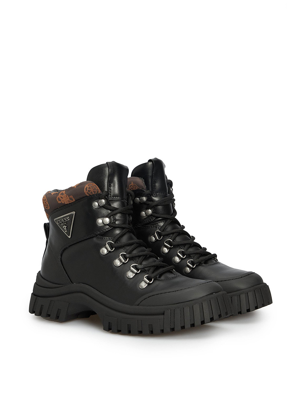 Зимние ботинки Guess с логотипом из искусственной кожи, тканевые