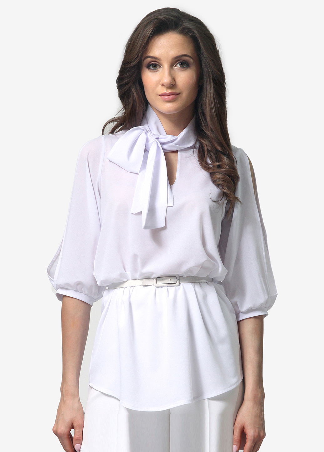 Белая демисезонная блуза Lada Lucci