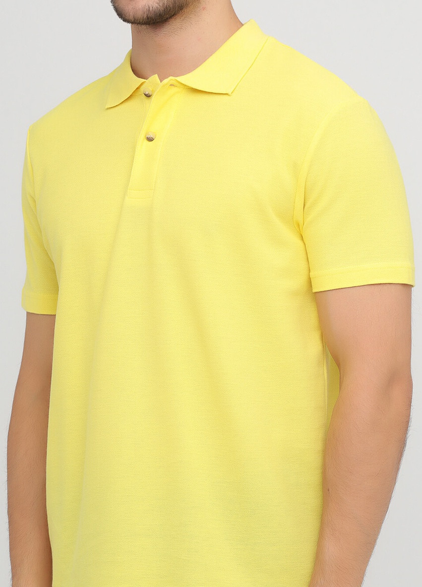 Желтая футболка-мужское хлопковое поло с коротким рукавом для мужчин Stedman однотонная