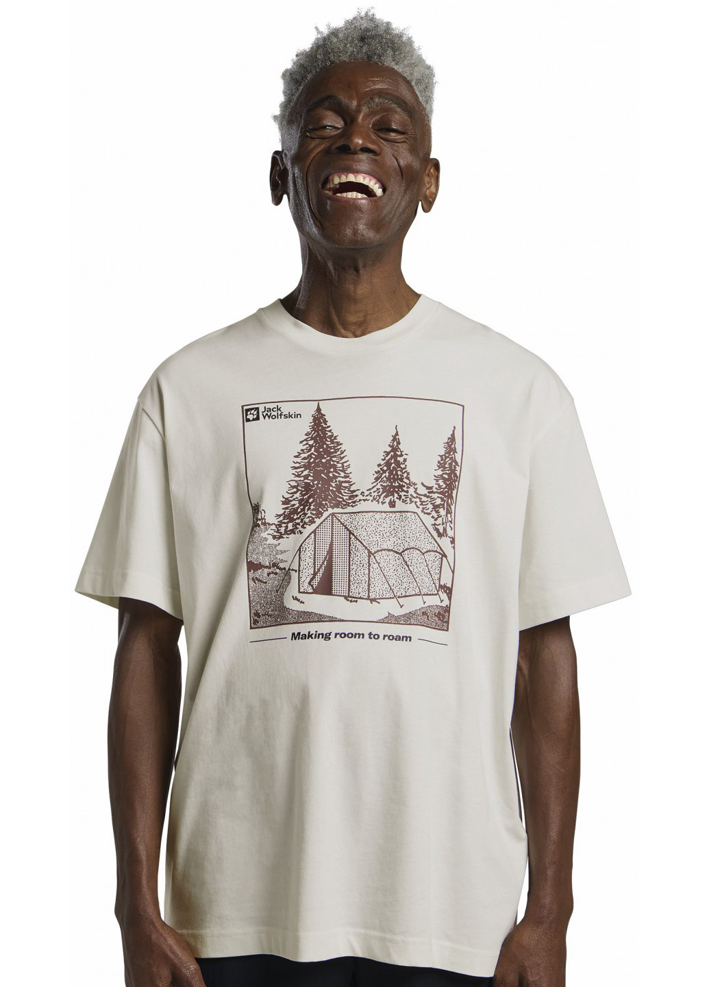Біла футболка Jack Wolfskin FREEROAMER T M