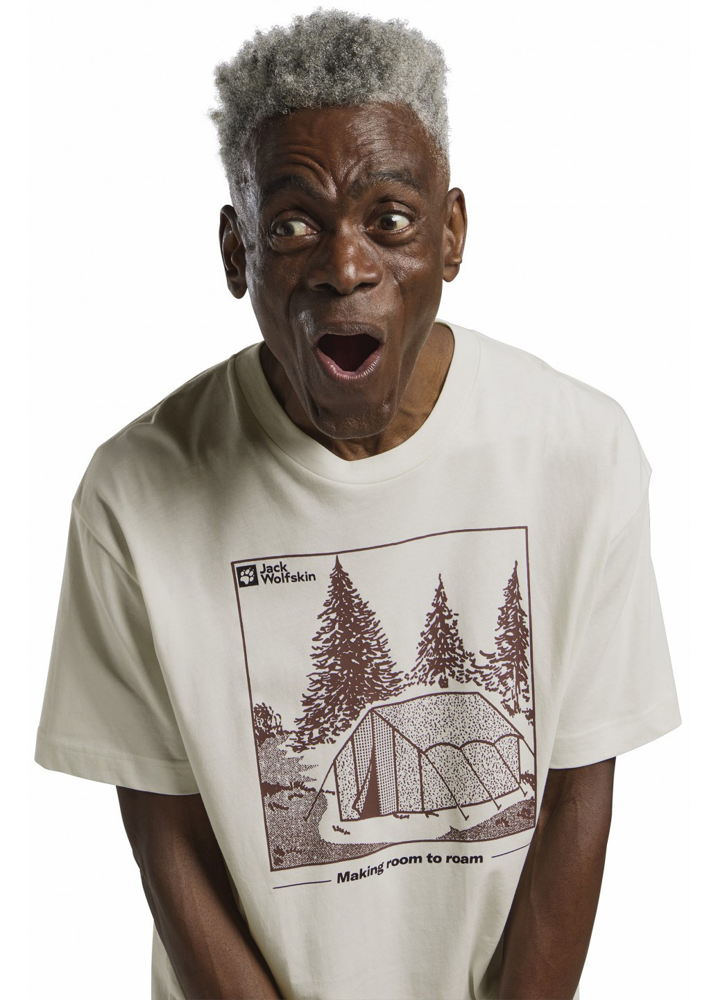 Біла футболка Jack Wolfskin FREEROAMER T M