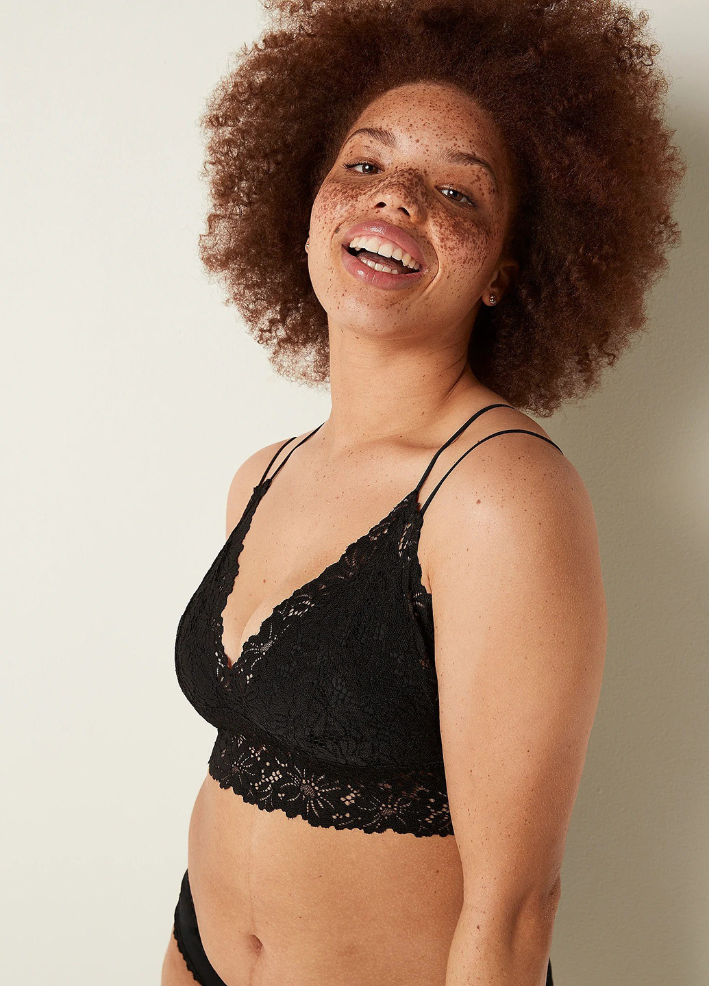 Чорний бралетт бюстгальтер Victoria's Secret без кісточок поліамід, мереживо