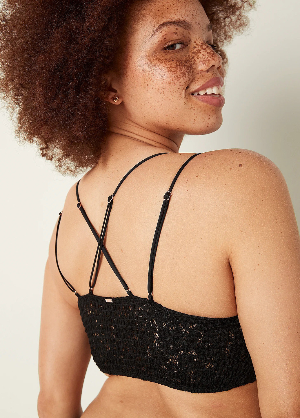 Чорний бралетт бюстгальтер Victoria's Secret без кісточок поліамід, мереживо