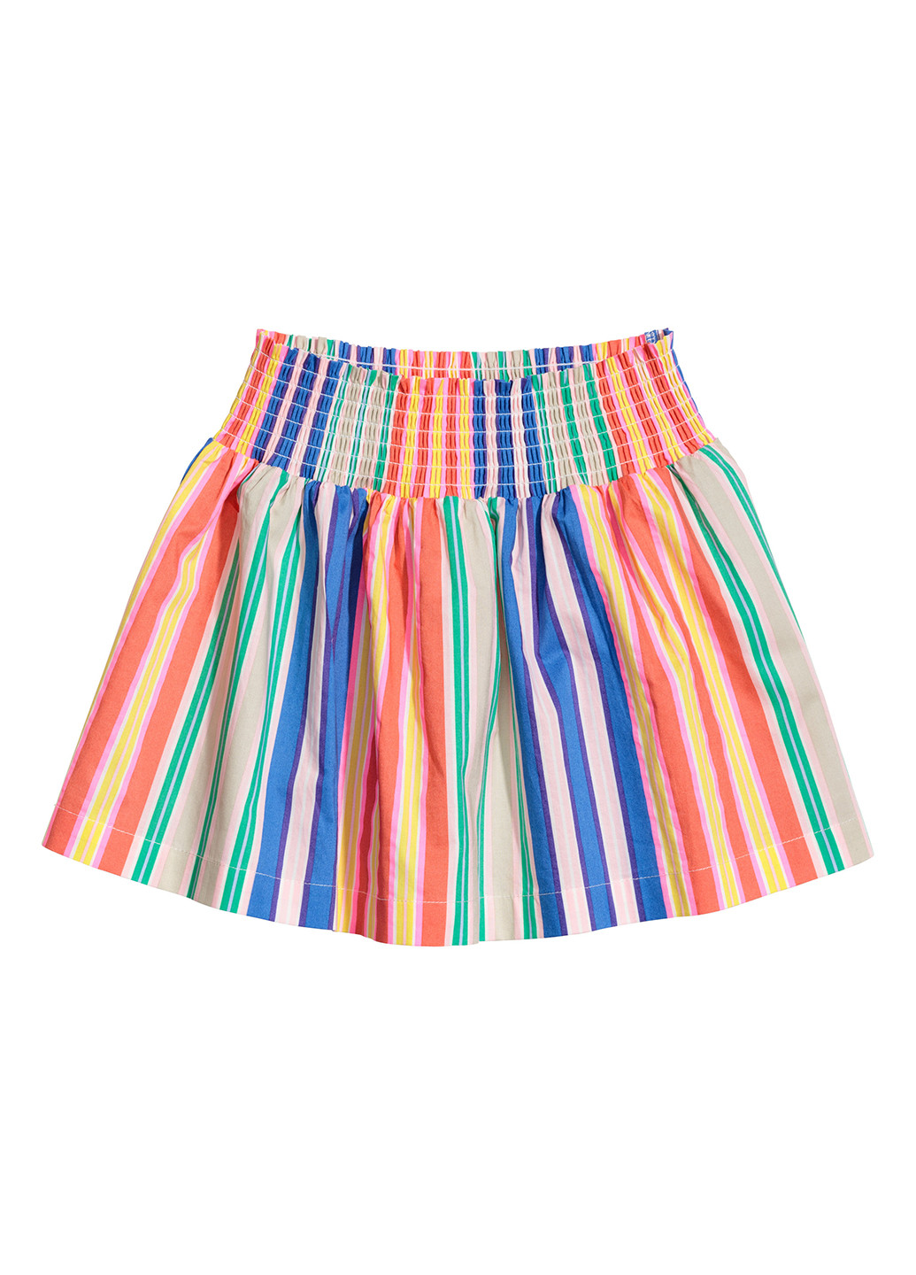Разноцветная кэжуал в полоску юбка H&M клешированная