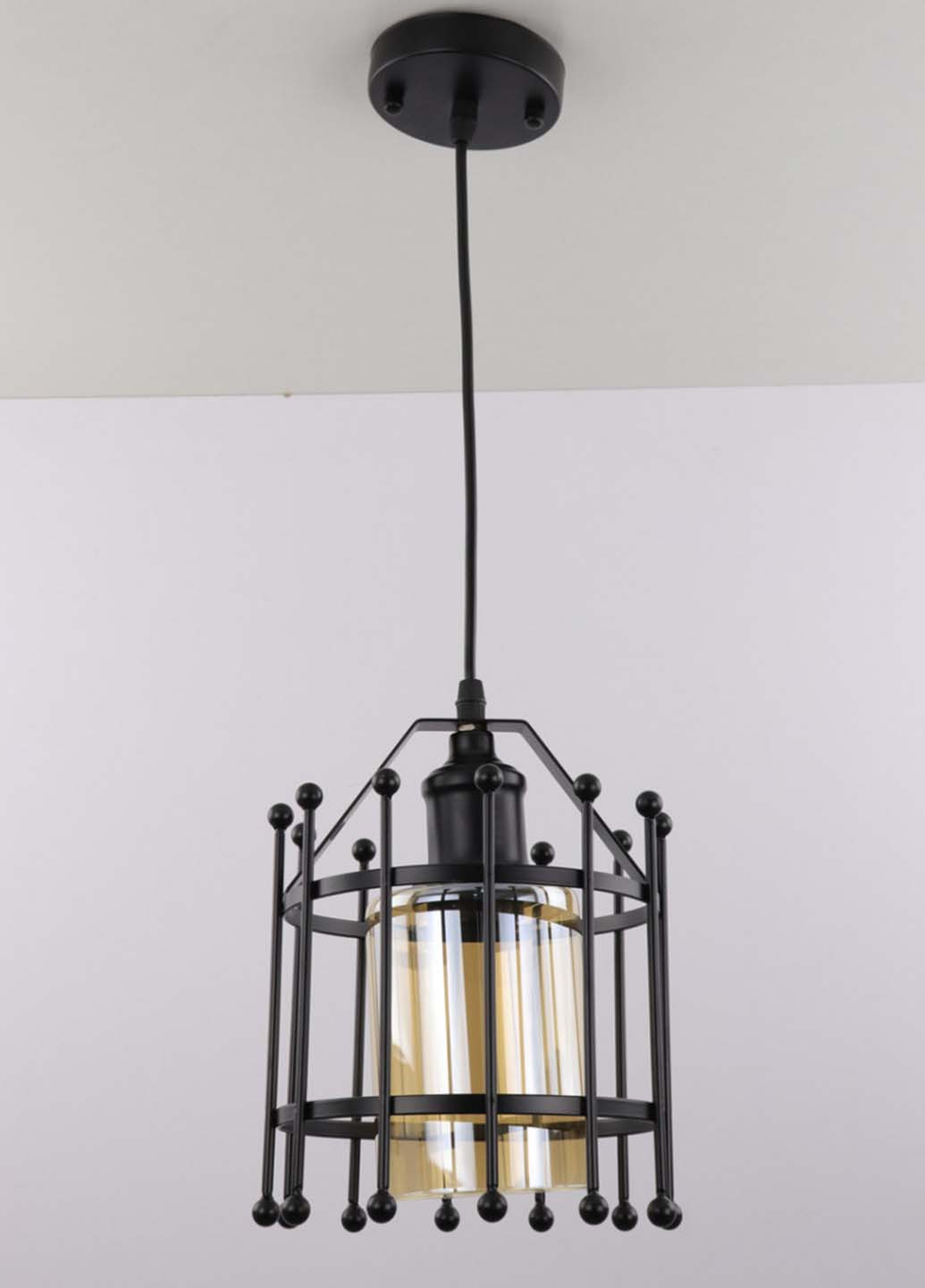 Люстра стельова підвісна в стилі LOFT (лофт) 12366/1-bk Чорний 35х19х19 см. Handmade (234537947)