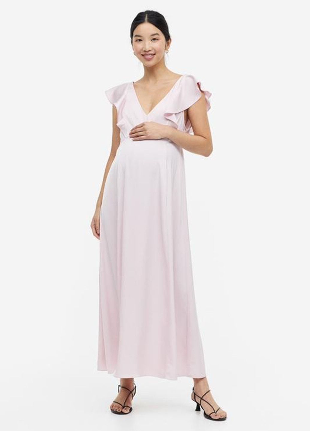 Світло-лілова кежуал сукня для вагітних в стилі армпір H&M однотонна