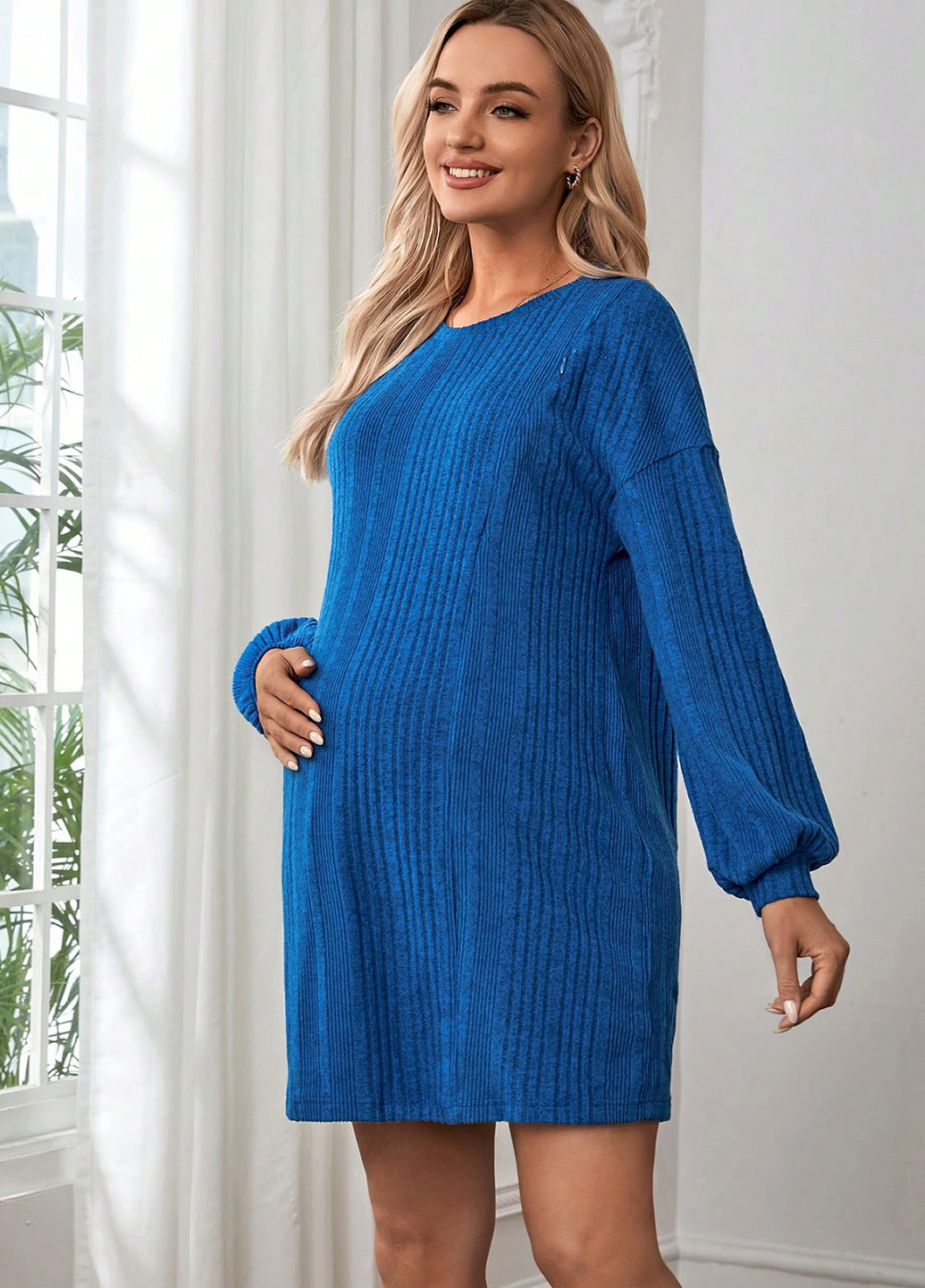 Синя кежуал сукня а-силует SHEIN меланжева