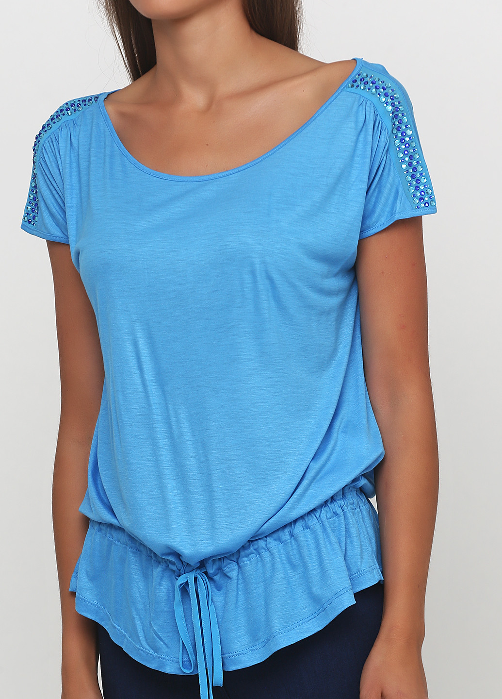 Голубая летняя блуза Sassofono