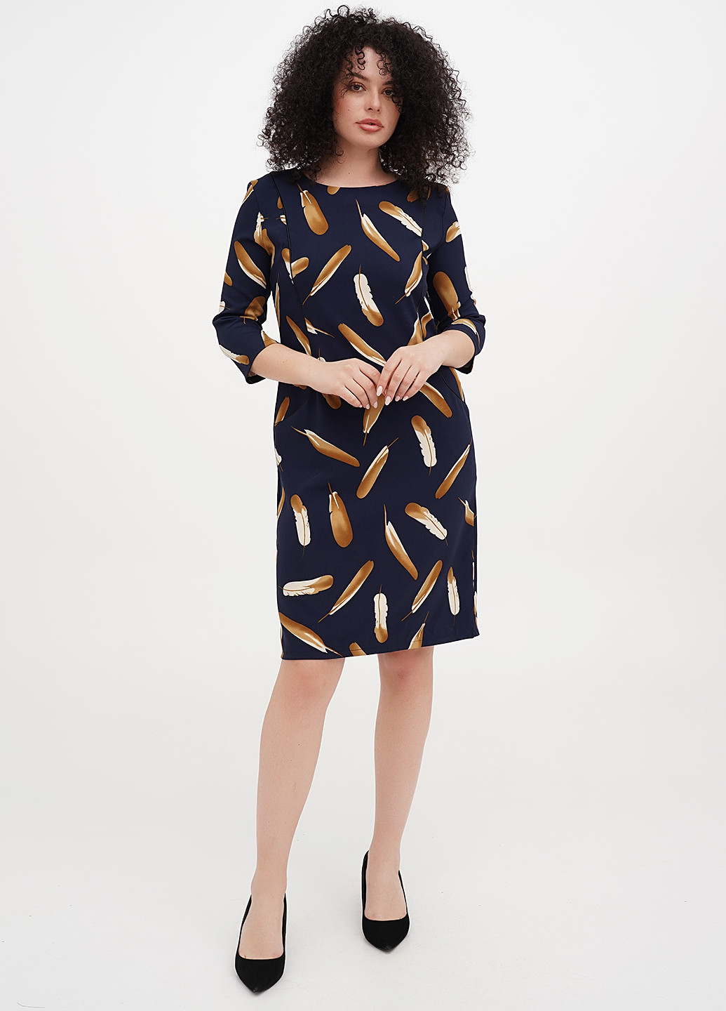 Темно-синя кежуал сукня футляр Imperial з малюнком