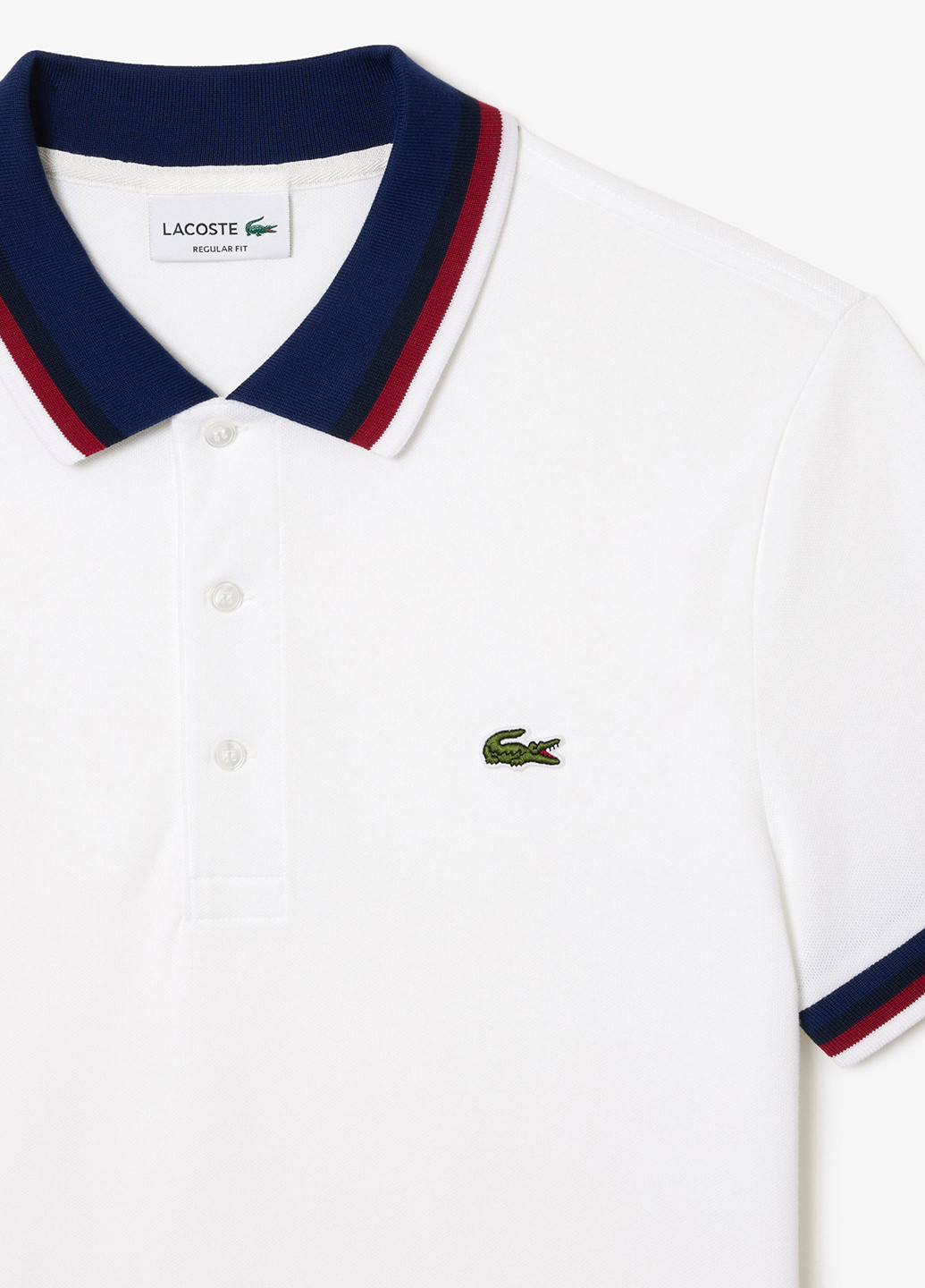 Белая футболка-поло для мужчин Lacoste однотонная
