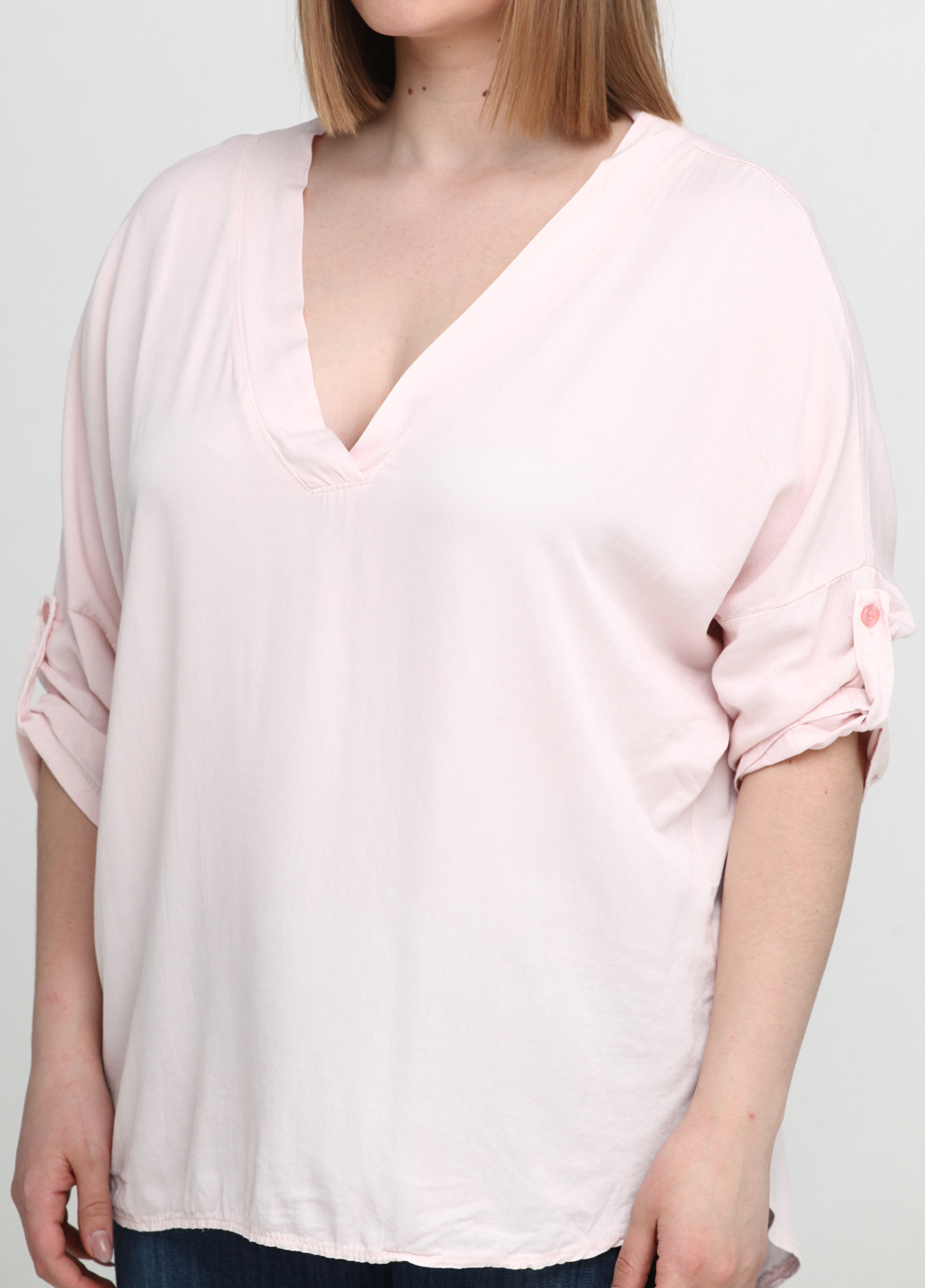 Светло-розовая демисезонная блуза Finovas