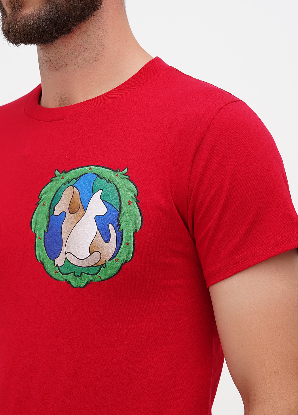 Красная футболка Hanes