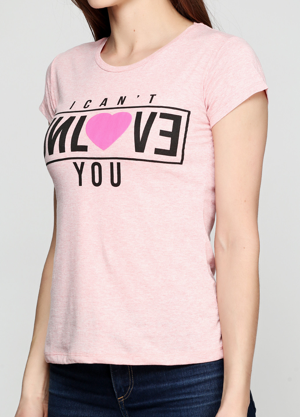 Светло-розовая летняя футболка Lara Lina