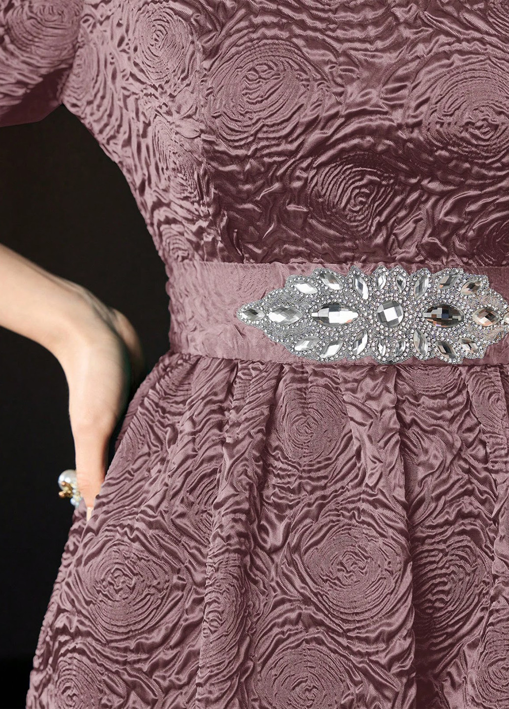 Темно-лиловое праздничный платье SHEIN однотонное