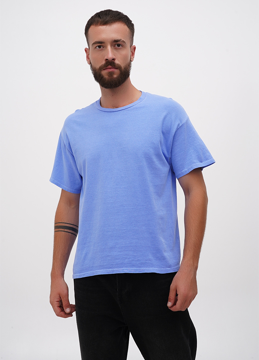 Темно-блакитна футболка Gildan